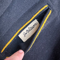 1950’s Black and Yellow Reversible Wool/Satin Varsity Jacket Large