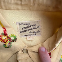 1940’s/50’s California Ranchwear Embroidered Gabardine Western Shirt Large