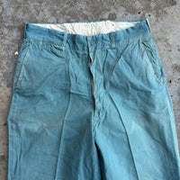 1940’s Lee Union Made Sanforized Green Chino Pants 30” Waist