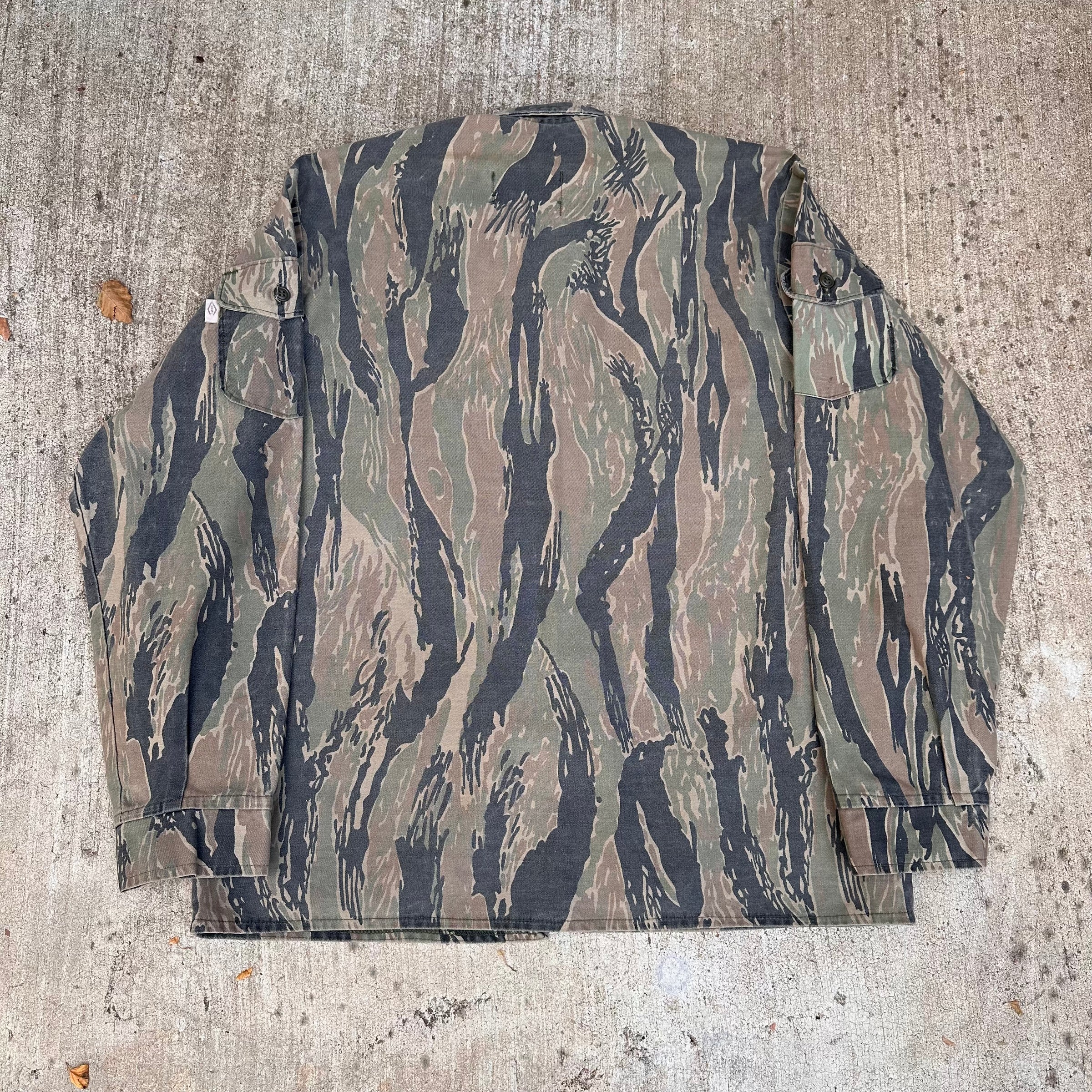 1970’s Neet Products Vertical Tiger Stripe Hunting Jacket XL