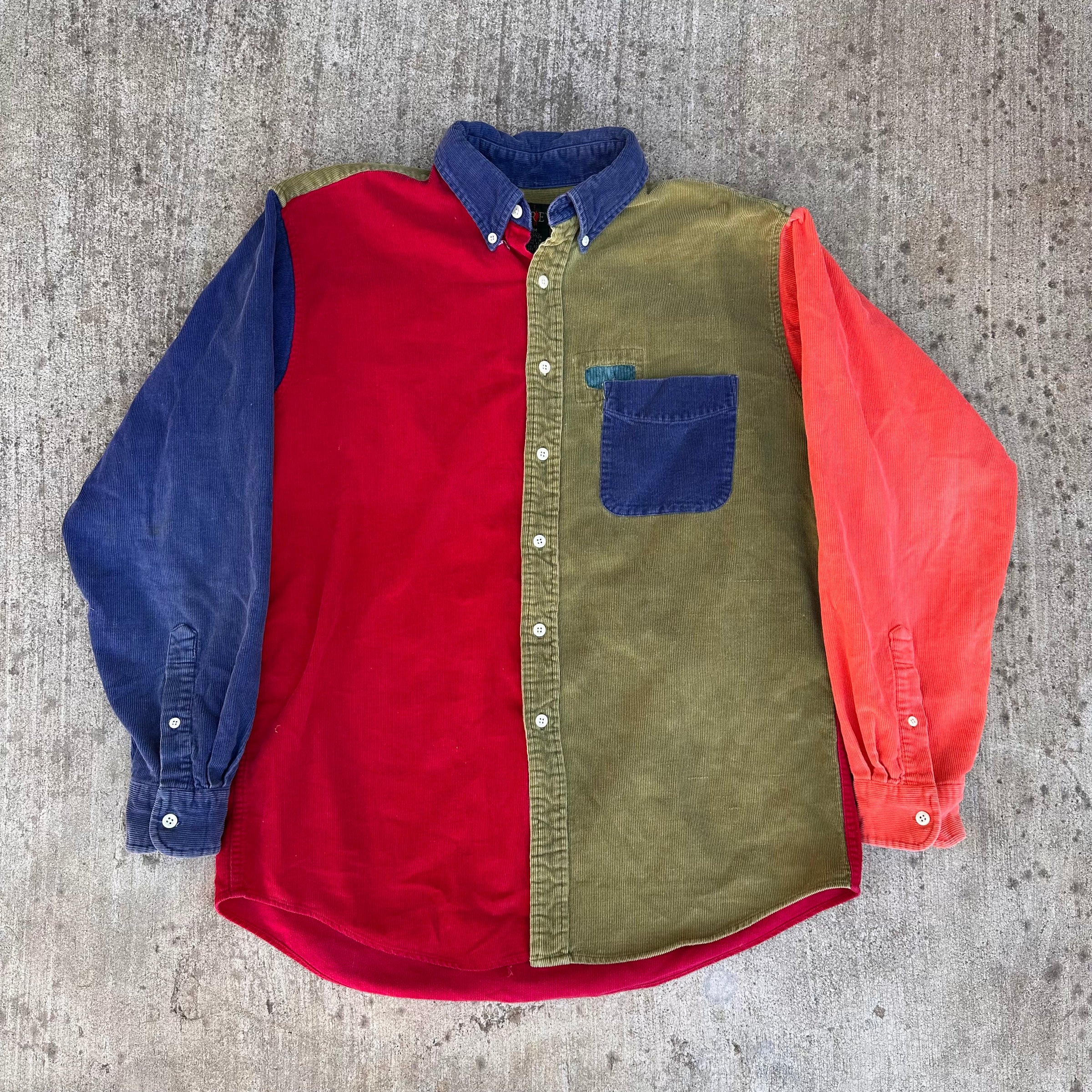 1990’s J. Crew Multi-Tone End of Day Style Corduroy Shirt Medium