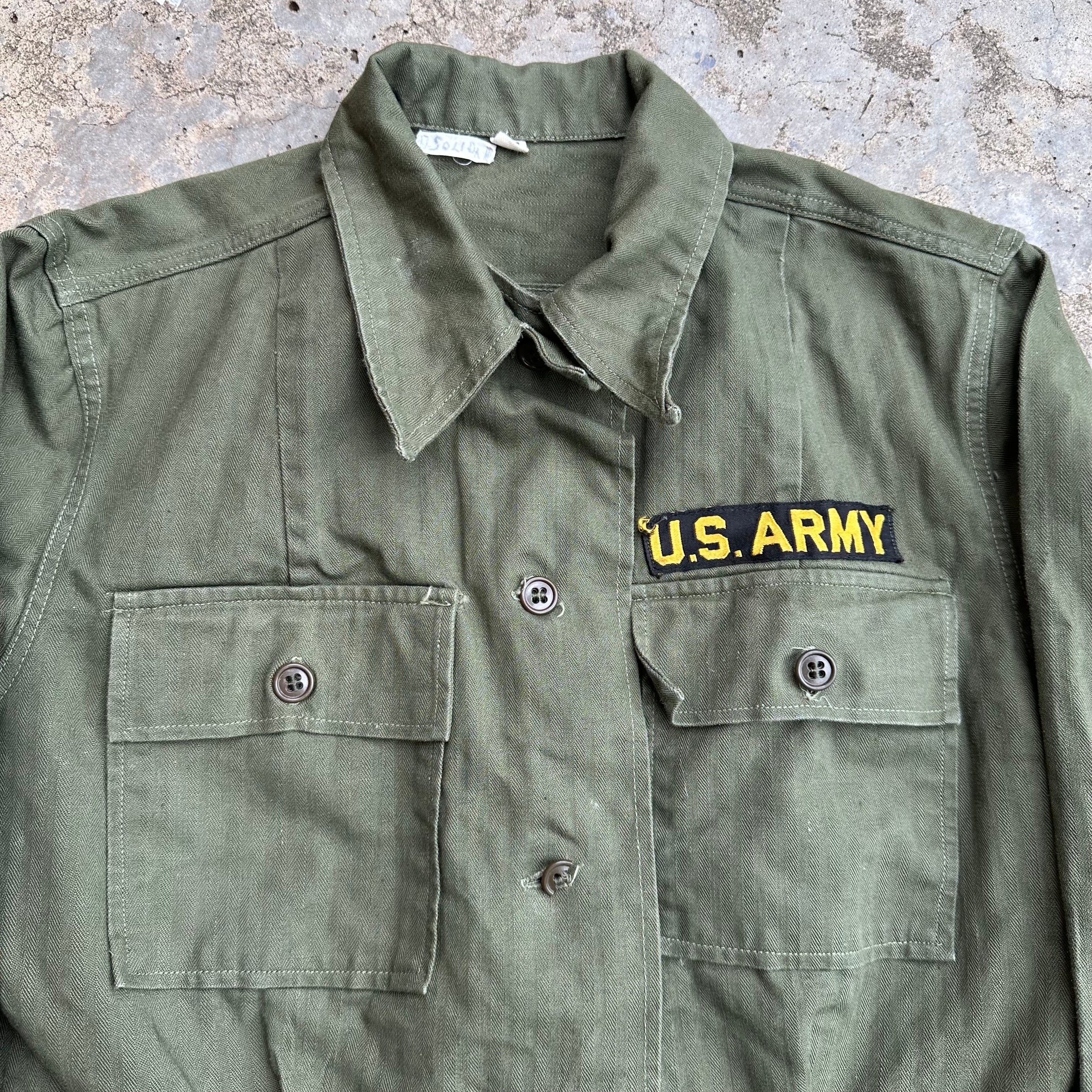 1940’s WWII Women’s Army Corps HBT Fatigue Shirt Medium