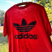 1980’s Thrashed Paper Thin Adidas T-Shirt Large