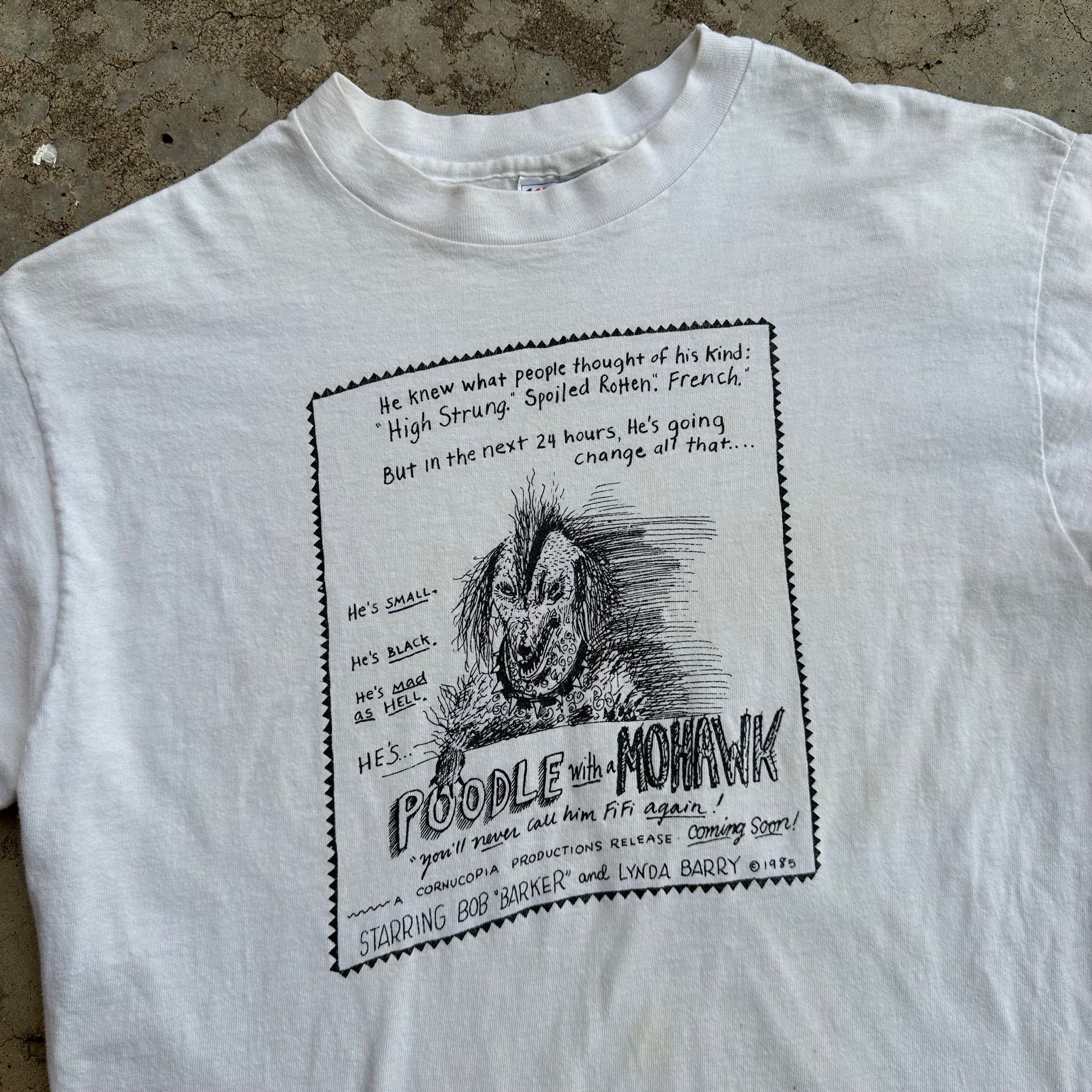 1980’s Lynda Barry Poodle with a Mohawk T-Shirt Large