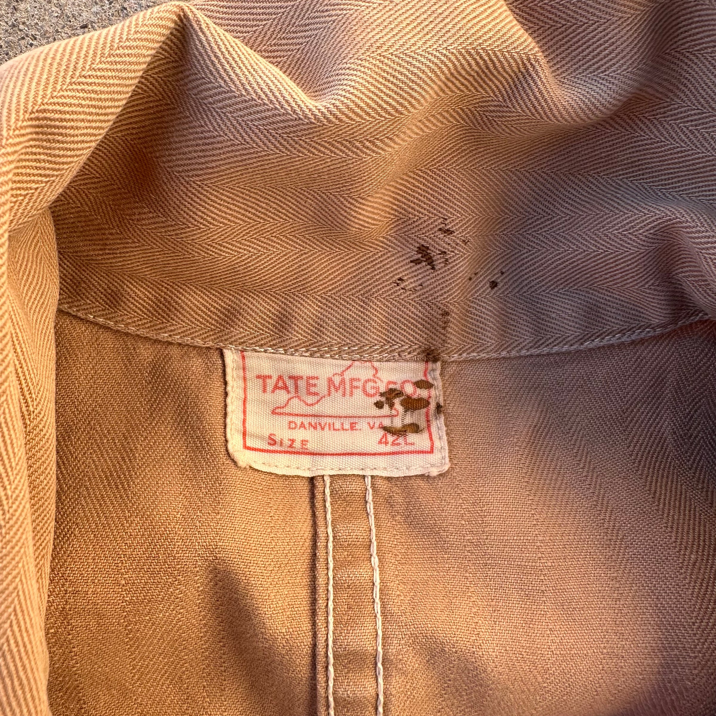 1940’s/50’s Tate MFG Embroidered HBT Gas Station Coveralls