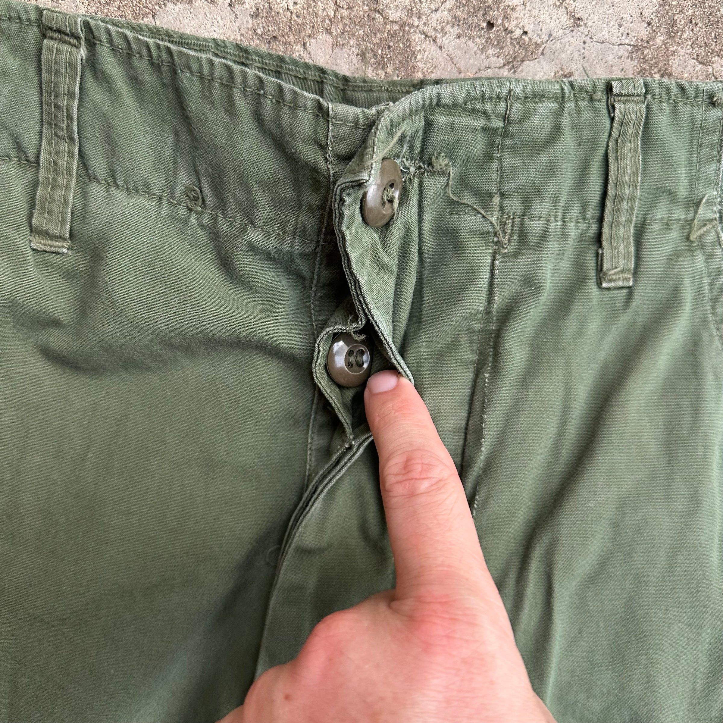 1960’s Vietnam War Second Pattern Poplin Jungle Pants Small Long