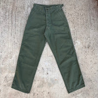 1960’s US Army First Pattern Sateen Fatigue Pants 26” - 28” x 28”