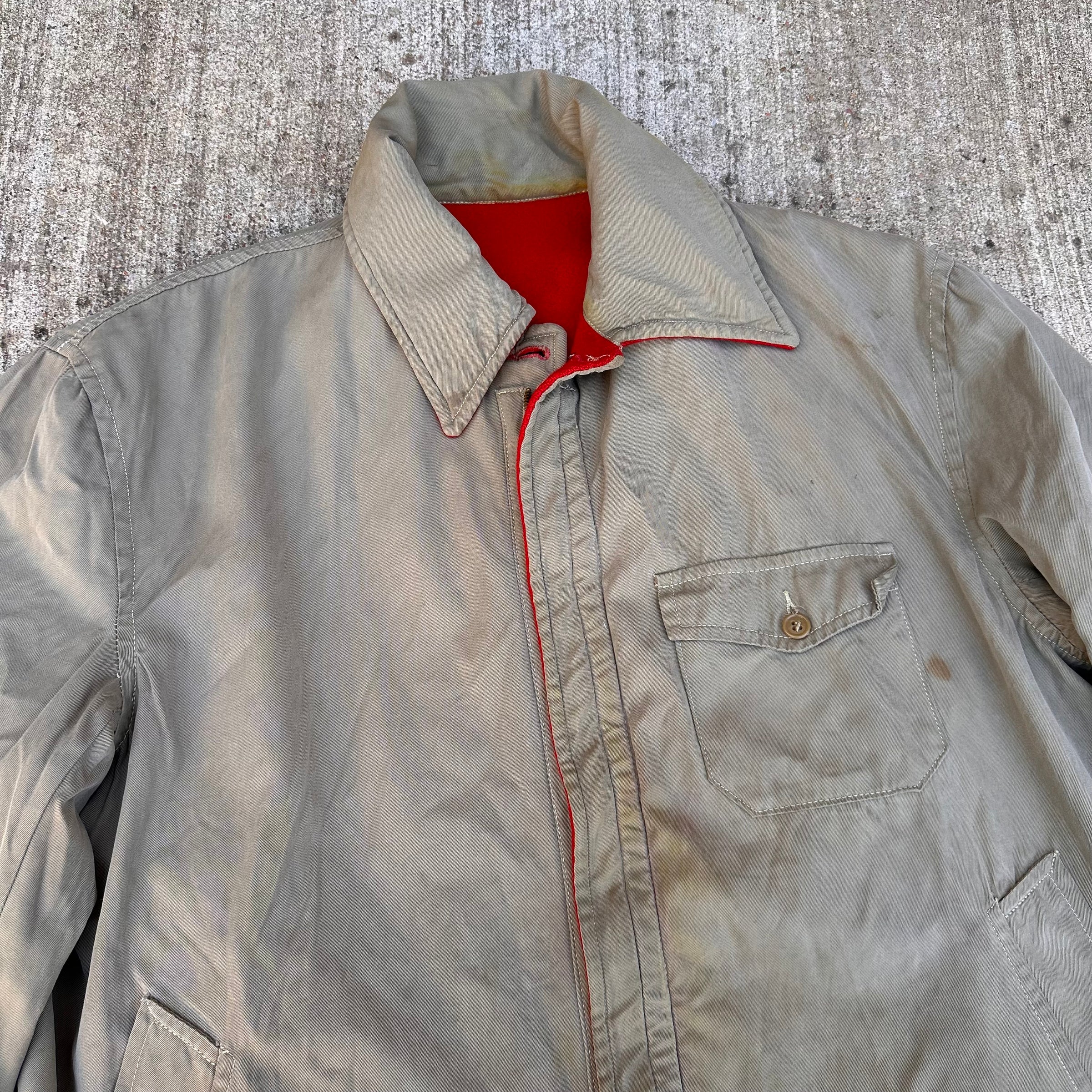 1940’s/50’s Dewey’s Sport Shop Reversible Wool Lined Cotton Jacket Large