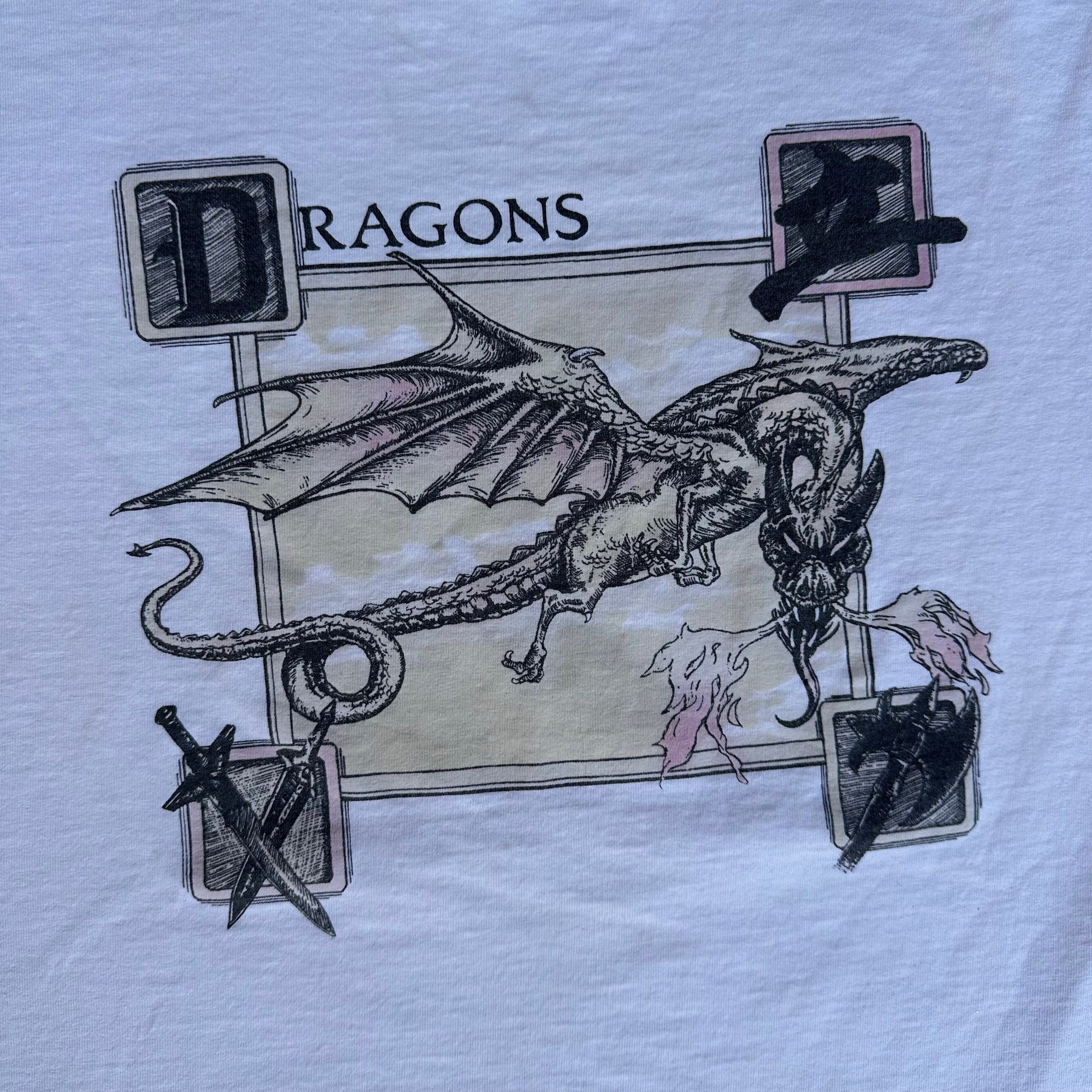 1990’s/Y2K Dragons T-Shirt Large