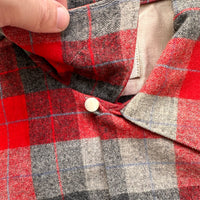 1950’s/60’s Sportsman Woolynella Plaid Loop Collar Shirt XL