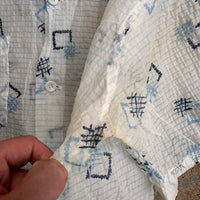 1950’s Nylon Rockabilly Loop Collar Shirt Medium