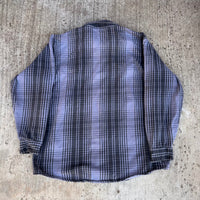 1980’s Osh’Kosh Black and Grey Cotton Flannel Shirt XL