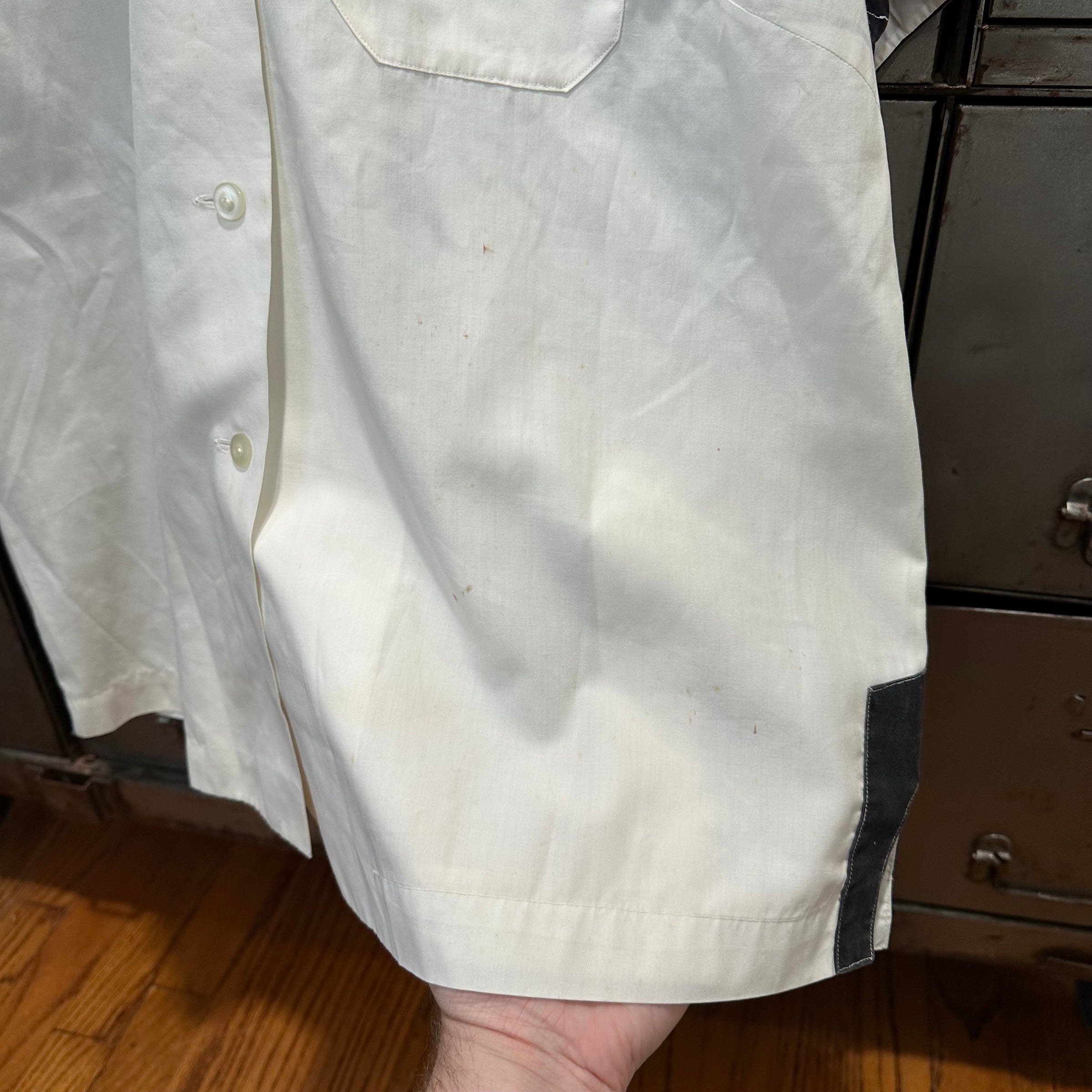 1960’s Japanese Made Cotton Military Souvenir Bowling Shirt 24” Chest