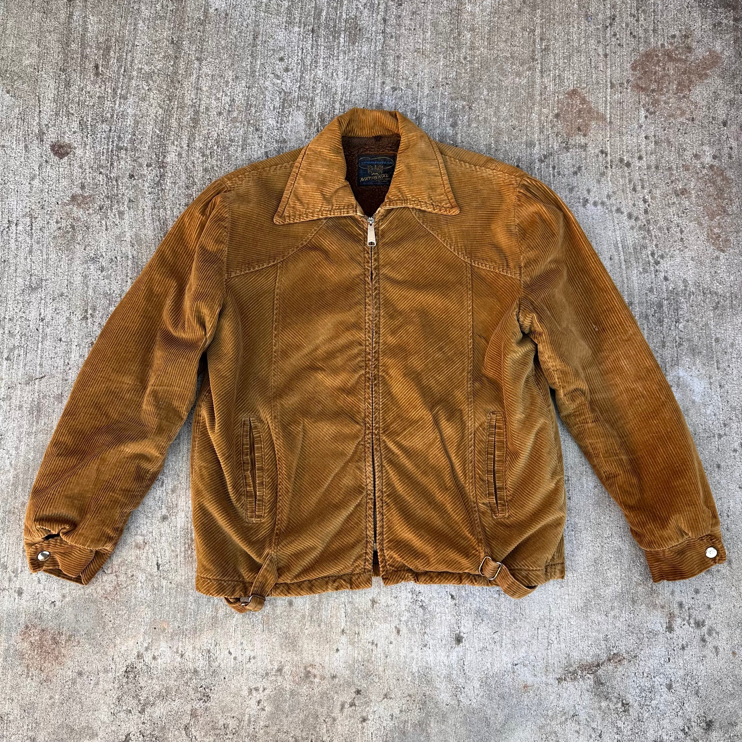 1970’s National Sportswear Sherpa Lined Corduroy Jacket 23” Chest