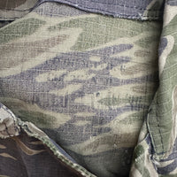 1970’s Post War Ripstop 4 Pocket Tiger Stripe Camo Shirt 25” Chest