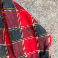 1960’s Sears Cotton Plaid Flannel Shirt 24” Chest