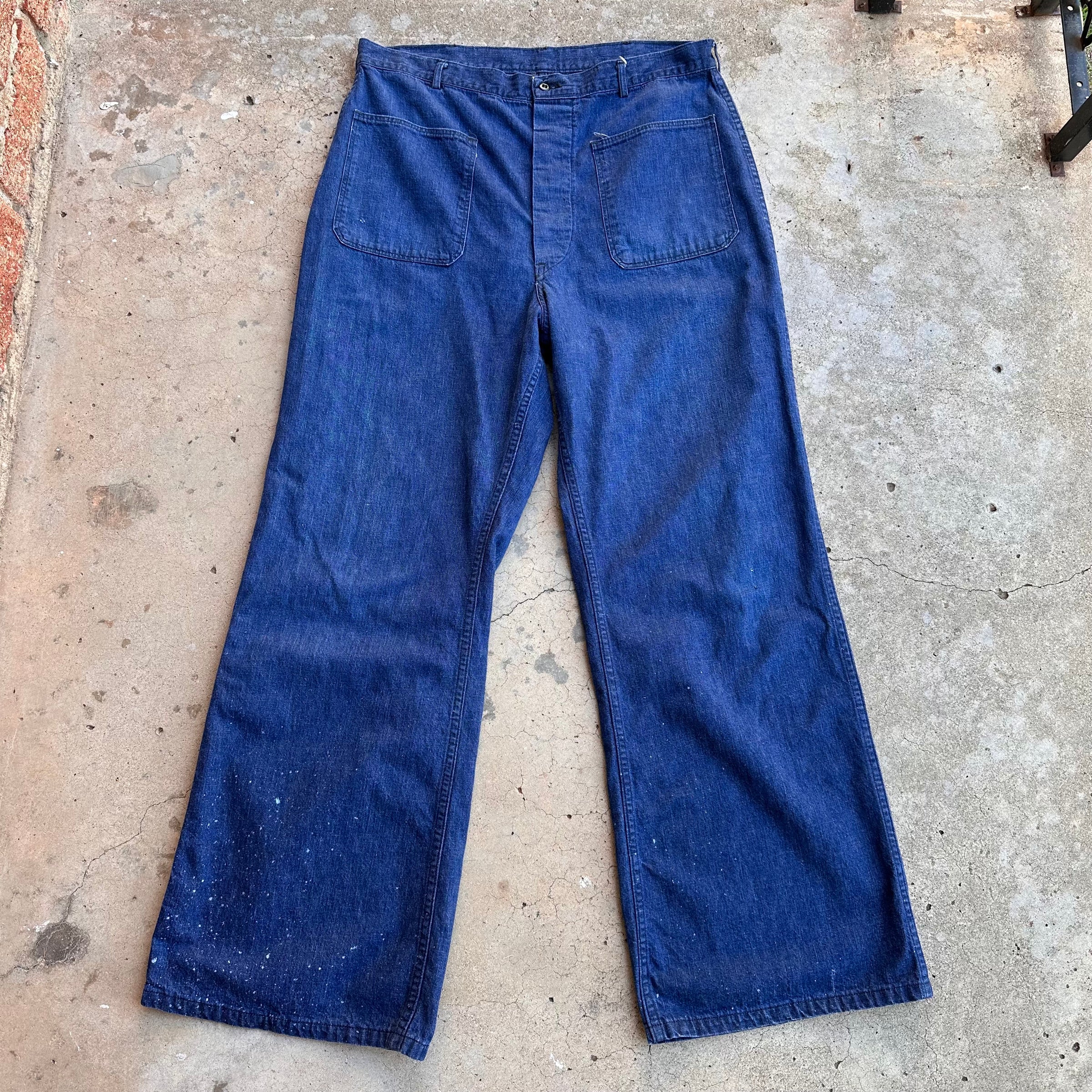 1940’s/50’s US Navy Denim Trousers 36” x 31”