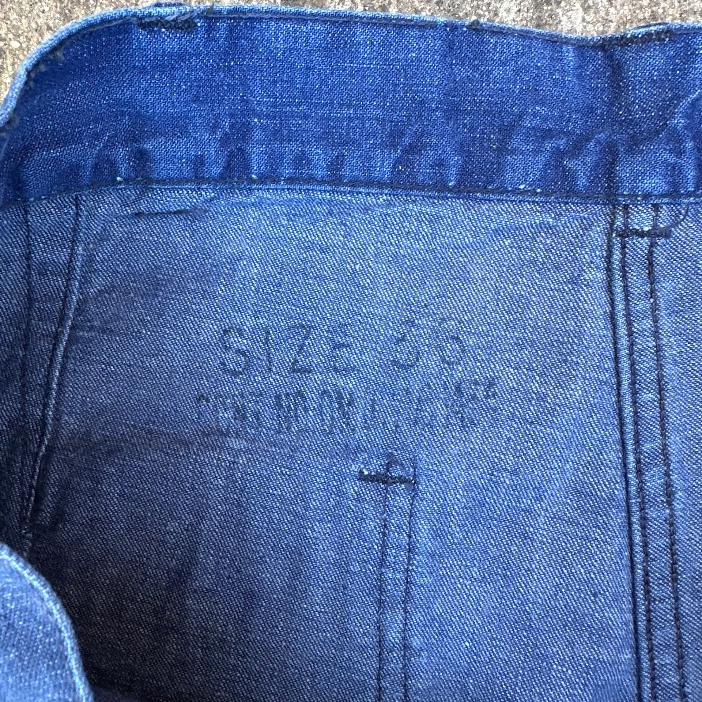 1950’s/60’s Sun Faded USN Denim Dungarees