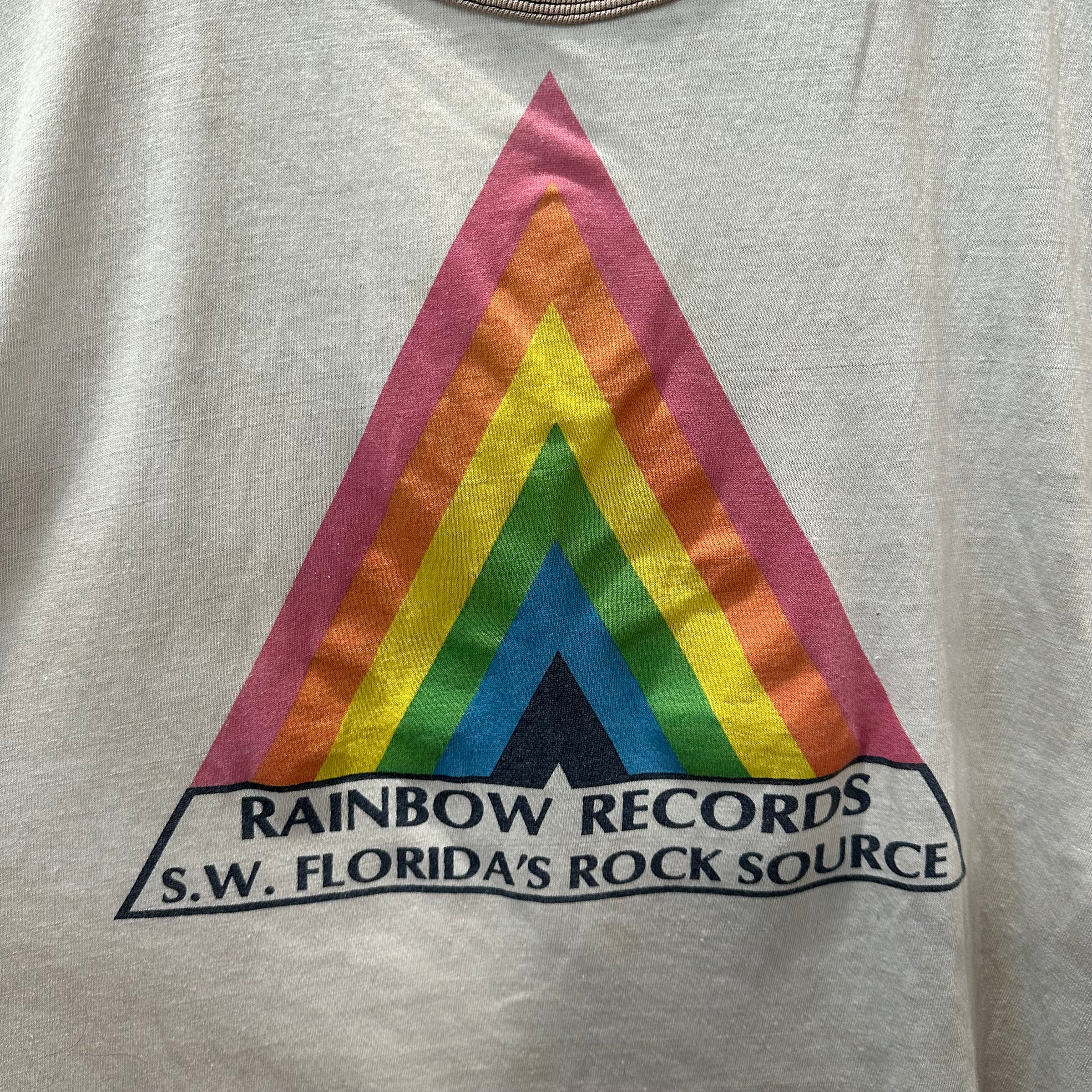 1980’s Rainbow Records Ringer T-Shirt Medium