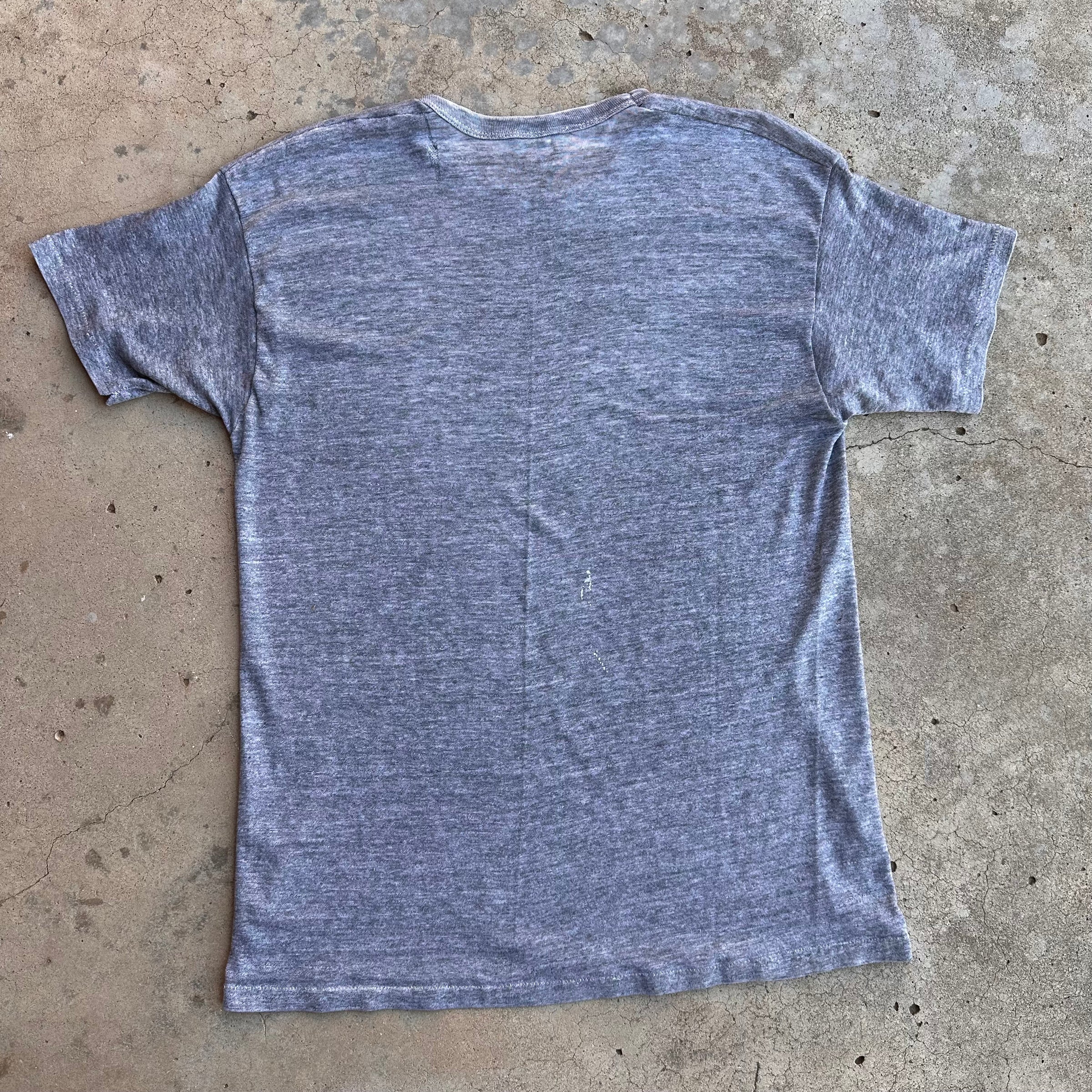 1970’s Paper Thin Russell Gold Tag Grey T-Shirt Large