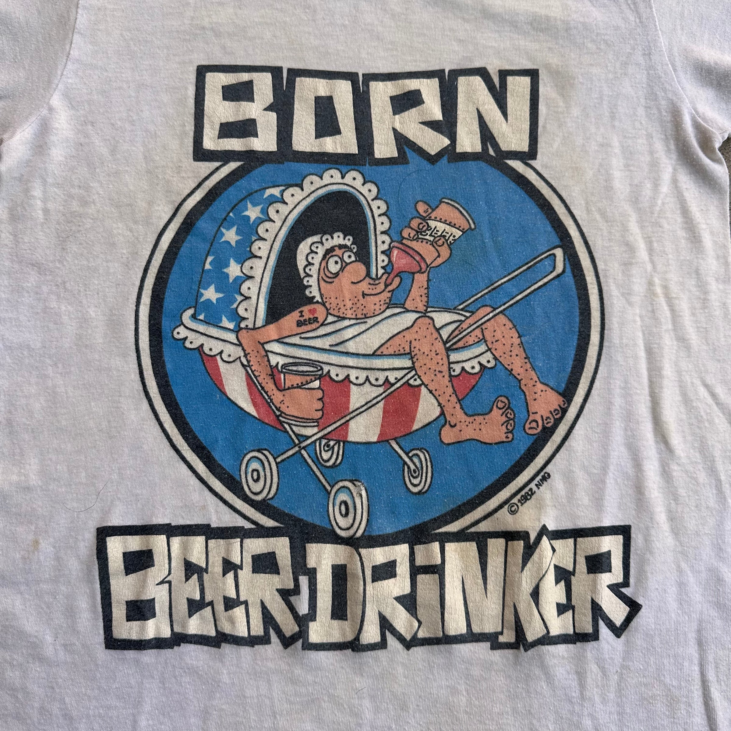 1980’s Born Beer Drinker T-Shirt XS