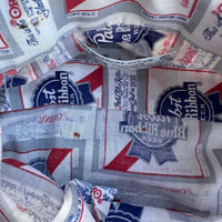 1970’s PBR Beer Print Short Sleeve Shirt XL