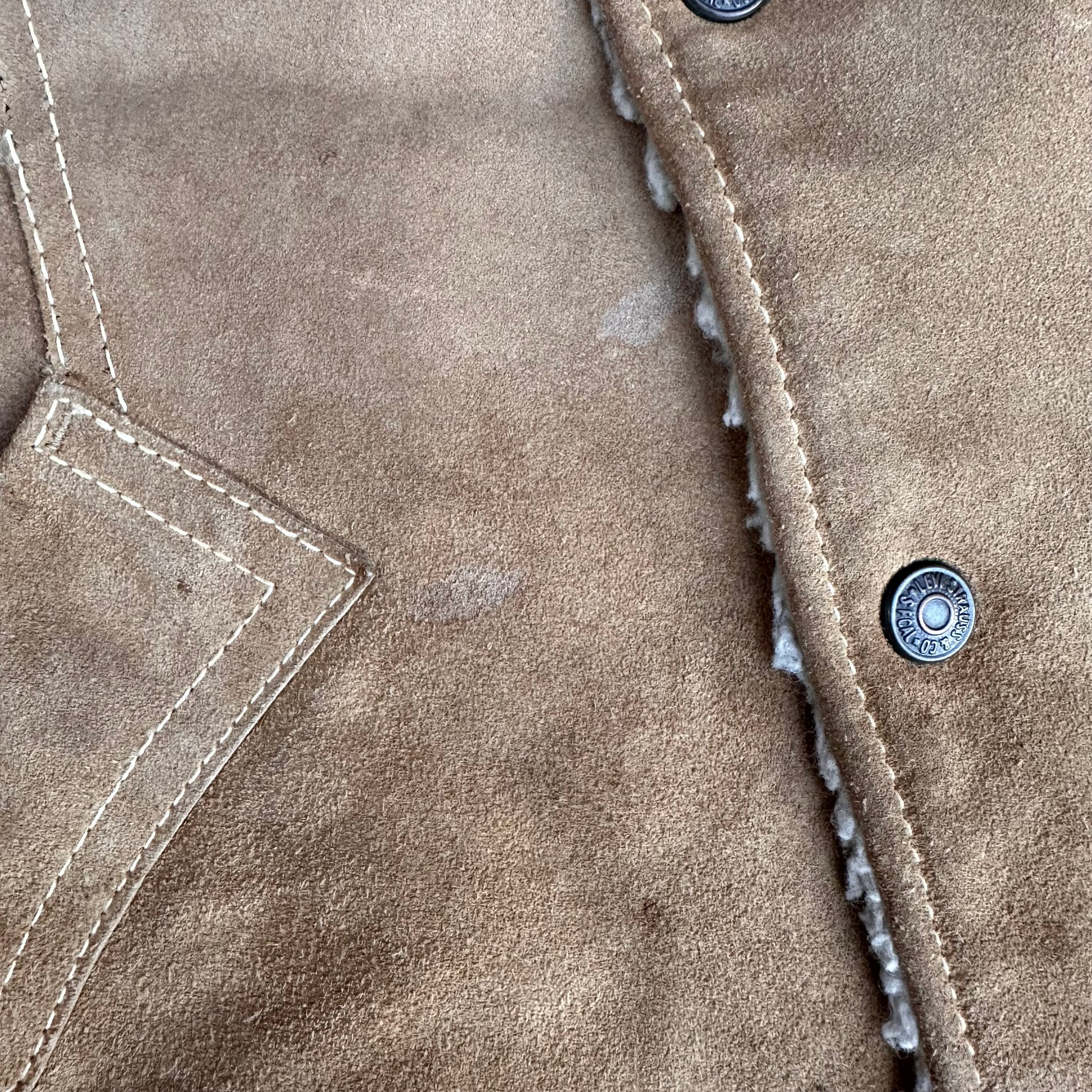 1970’s Levi’s Suede Sherpa Lined Western Vest Small