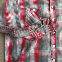 1960’s Big Mac Red/Black Plaid Cotton Flannel Shirt XL Tall