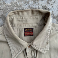 1950’s/60’s Stur-Dee Twist Twill Khaki Work Shirt Large