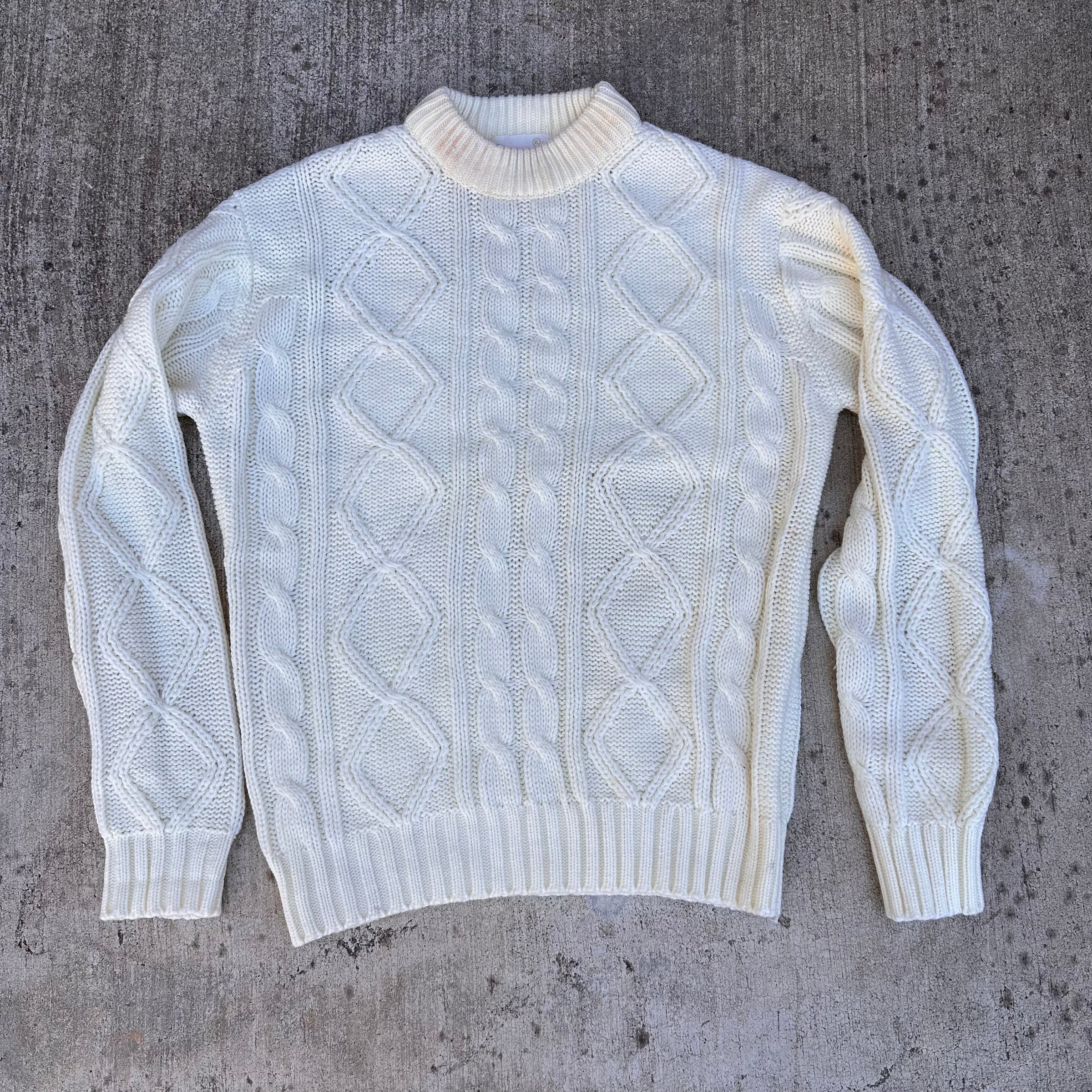 1970’s Sears Kings Road Acrylic Fisherman Sweater Medium