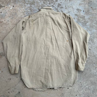 1950’s/60’s Stur-Dee Twist Twill Khaki Work Shirt Large