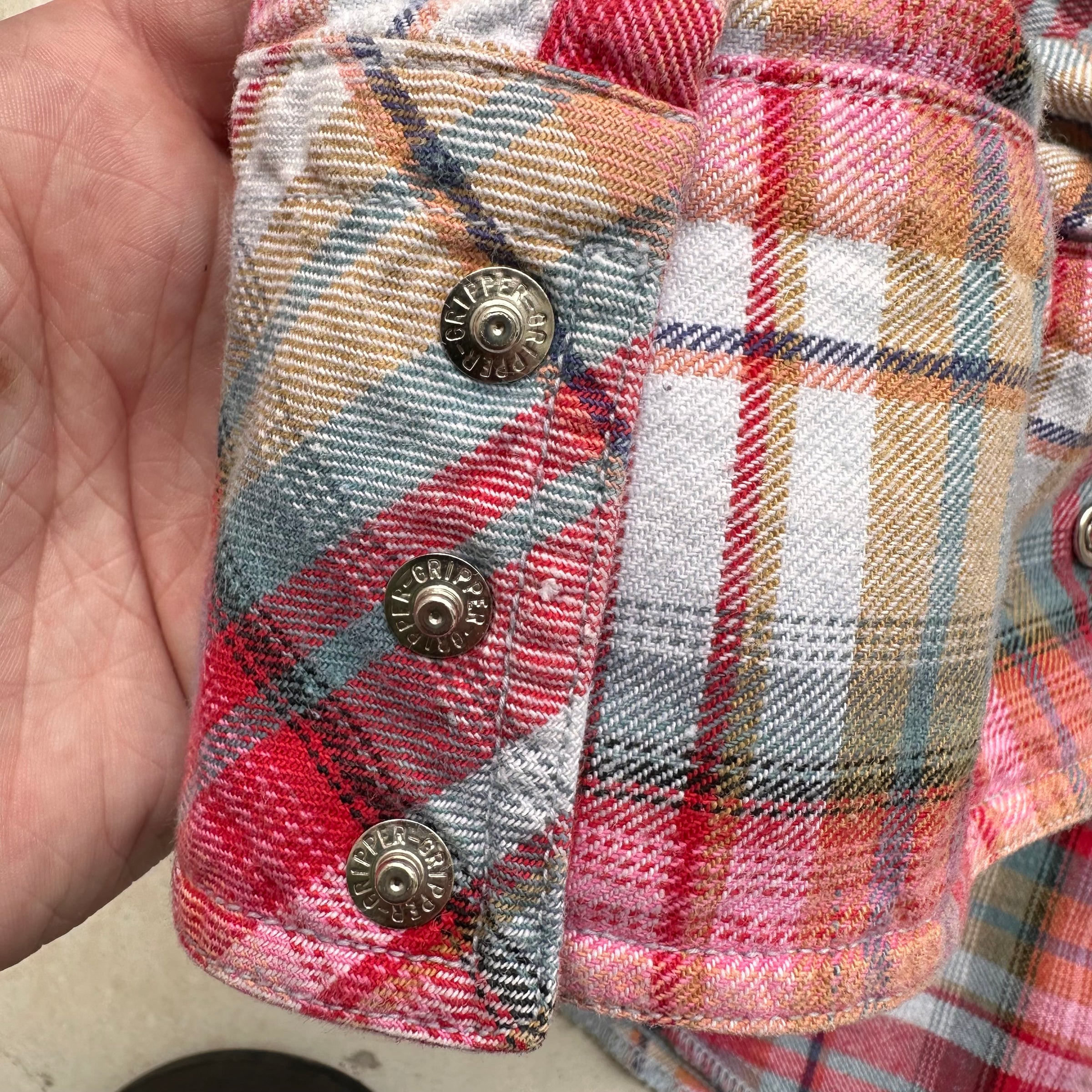 1970’s Champion Plaid Cotton Western Flannel Large