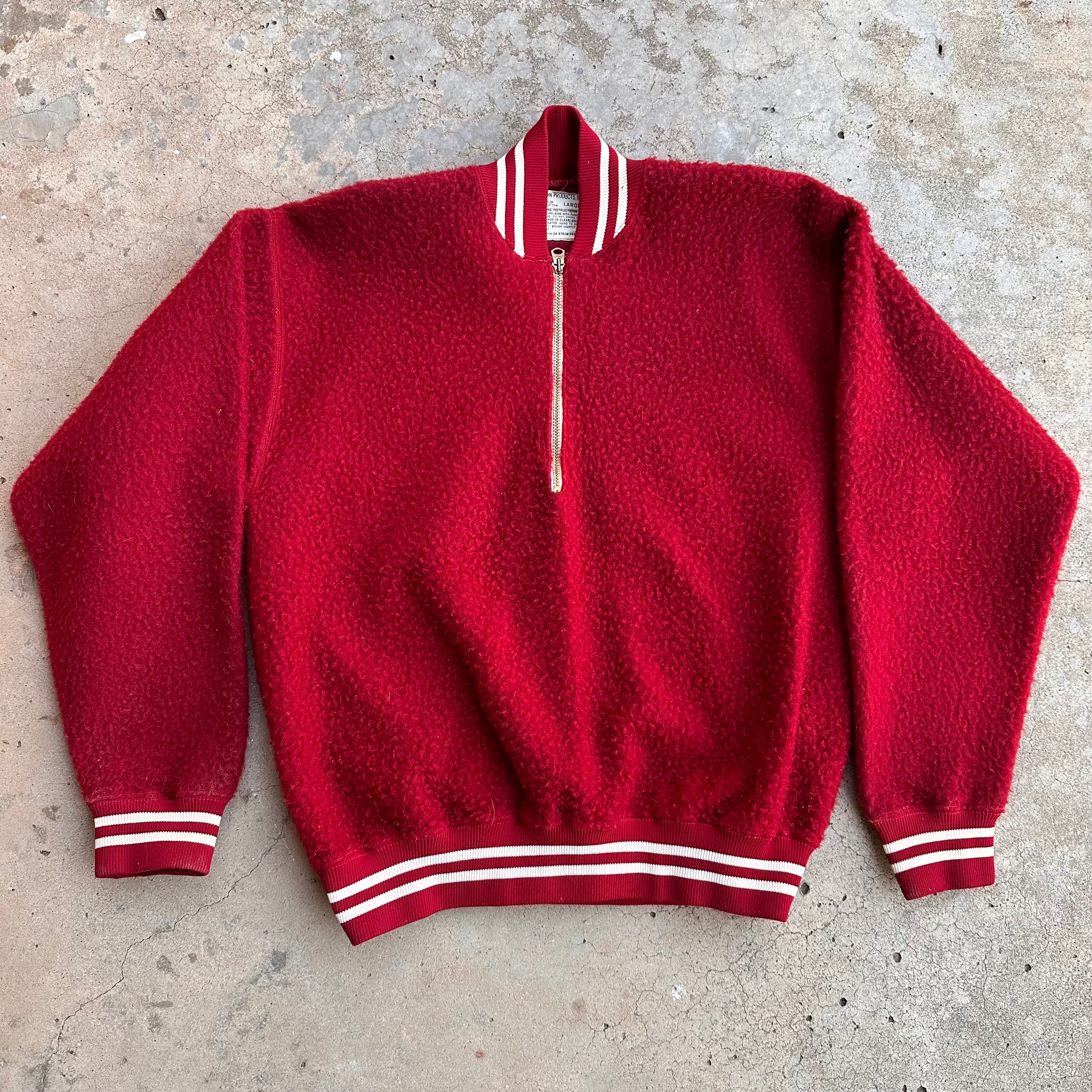1960’s Burroughs Champion Nylon Fleece Sweatshirt Large