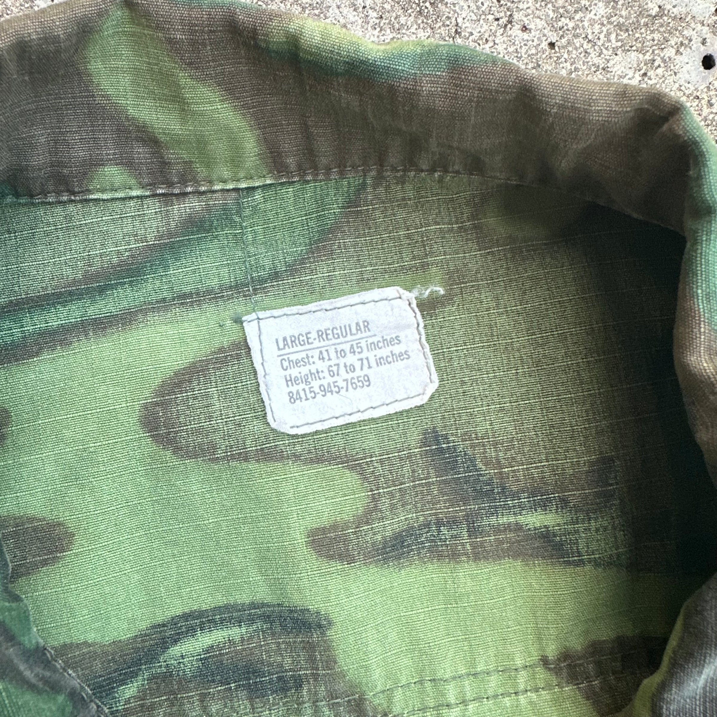 1960’s ERDL Camo Ripstop Jungle Jacket Large Regular