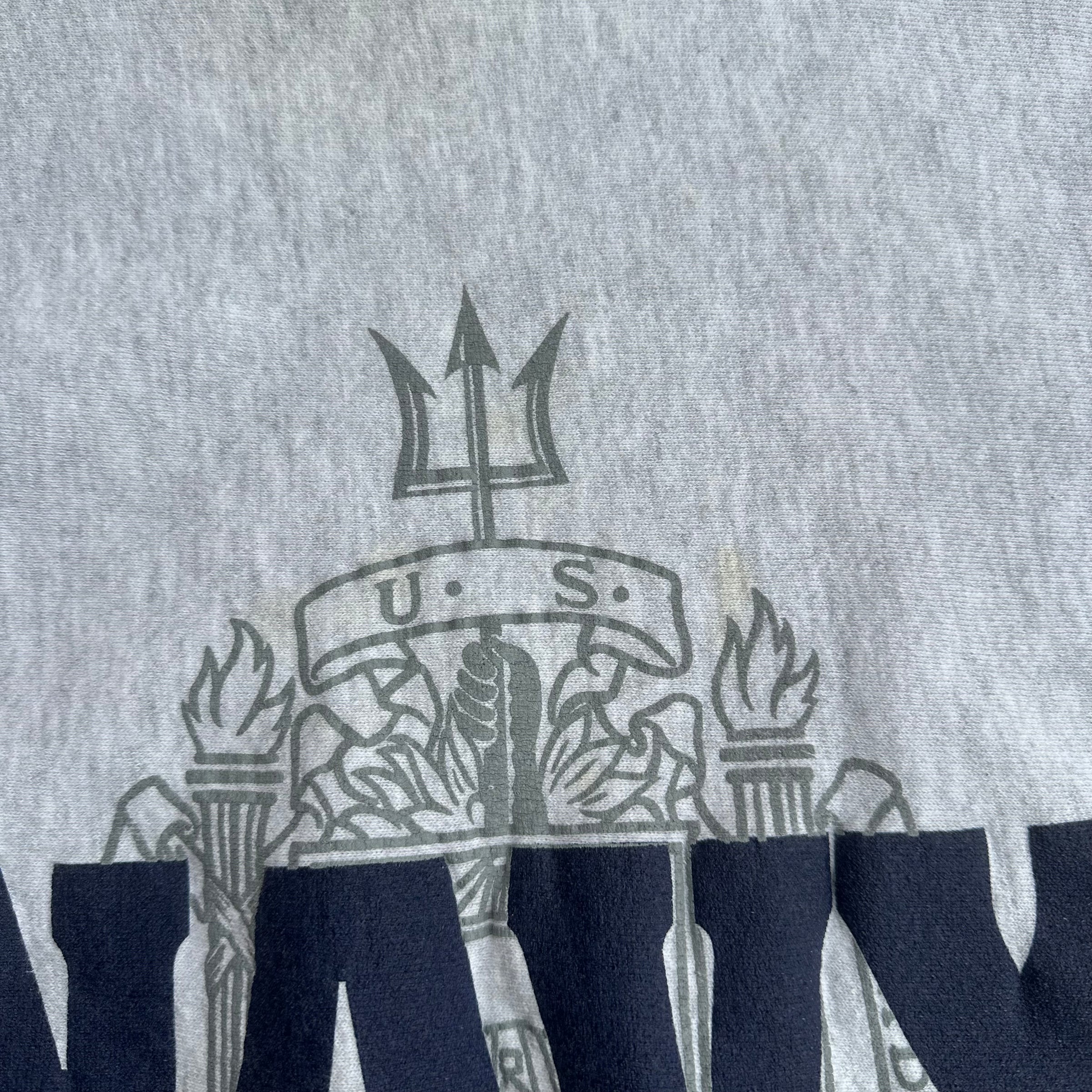 1990’s US Navy Reverse Weave Crewneck Sweatshirt Large