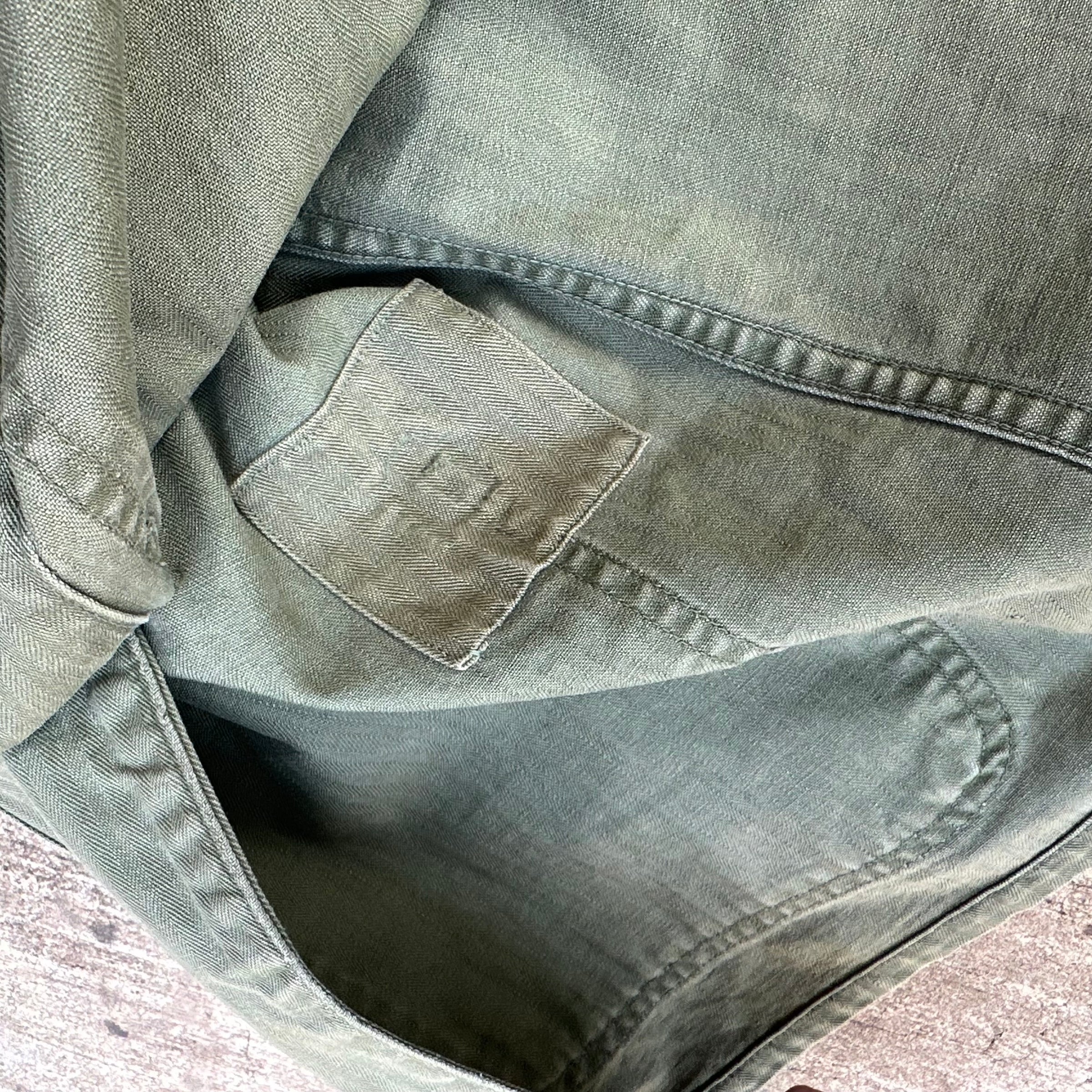 1940’s WWII USN N-3 HBT Utility Jacket 23.5” Chest