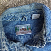 1980’s Eastern Mountain Sports Denim Button Down Shirt Medium