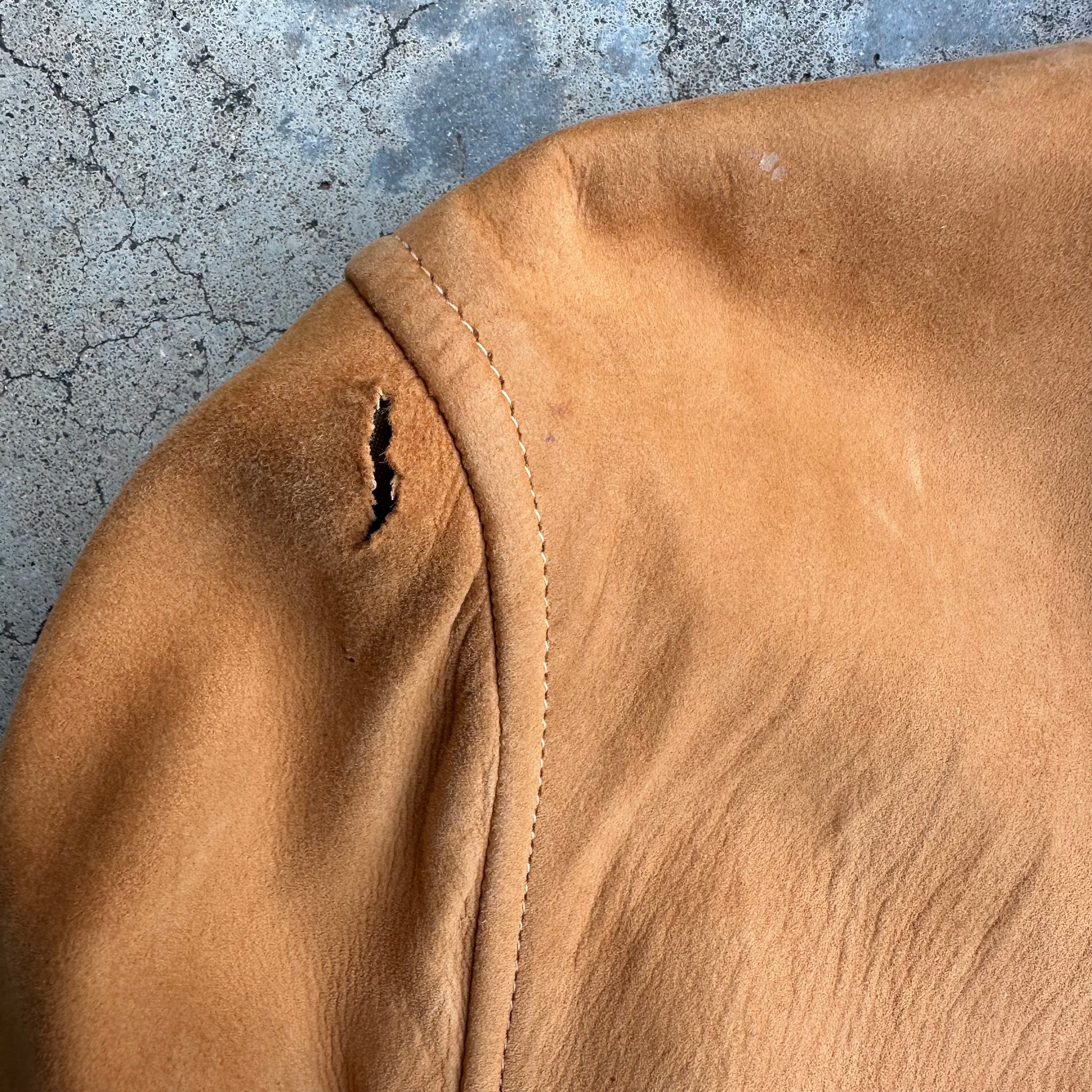 1950’s Deerskin Leather Suede Jacket Medium