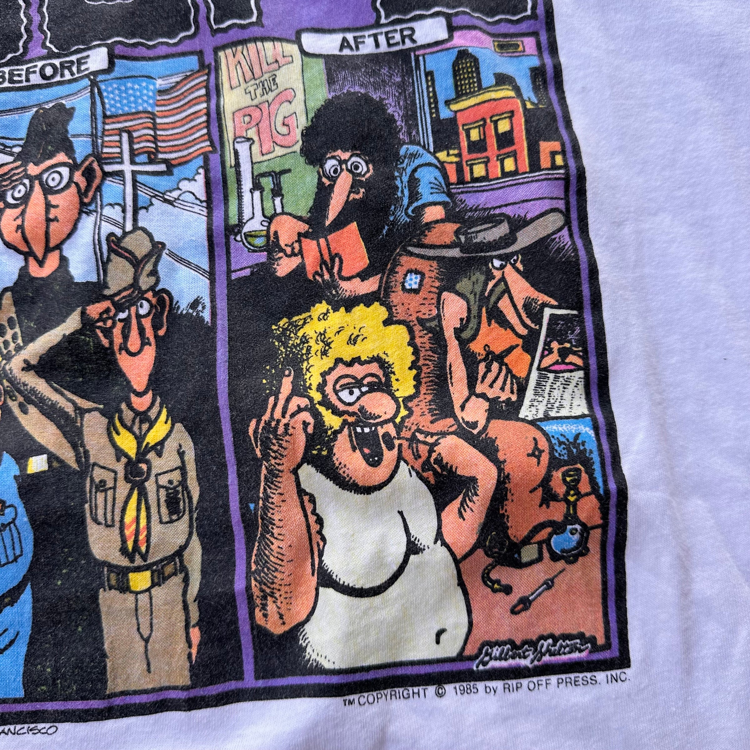 1985 Dope Gilbert Shelton Fabulous Furry Freak Brothers T-Shirt XL