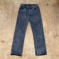 1980’s Black Acid Wash Levi’s 501 Denim Jeans 30” x 30”