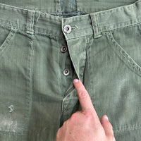 1940’s/50’s HBT Fatigue Pants 29” Waist
