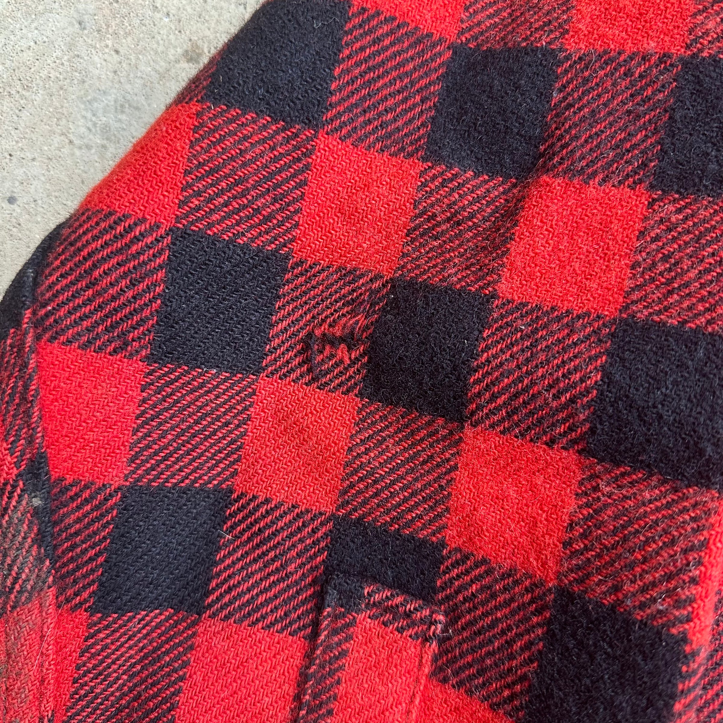 1950’s Woolrich Buffalo Plaid Wool Flannel Shirt XL