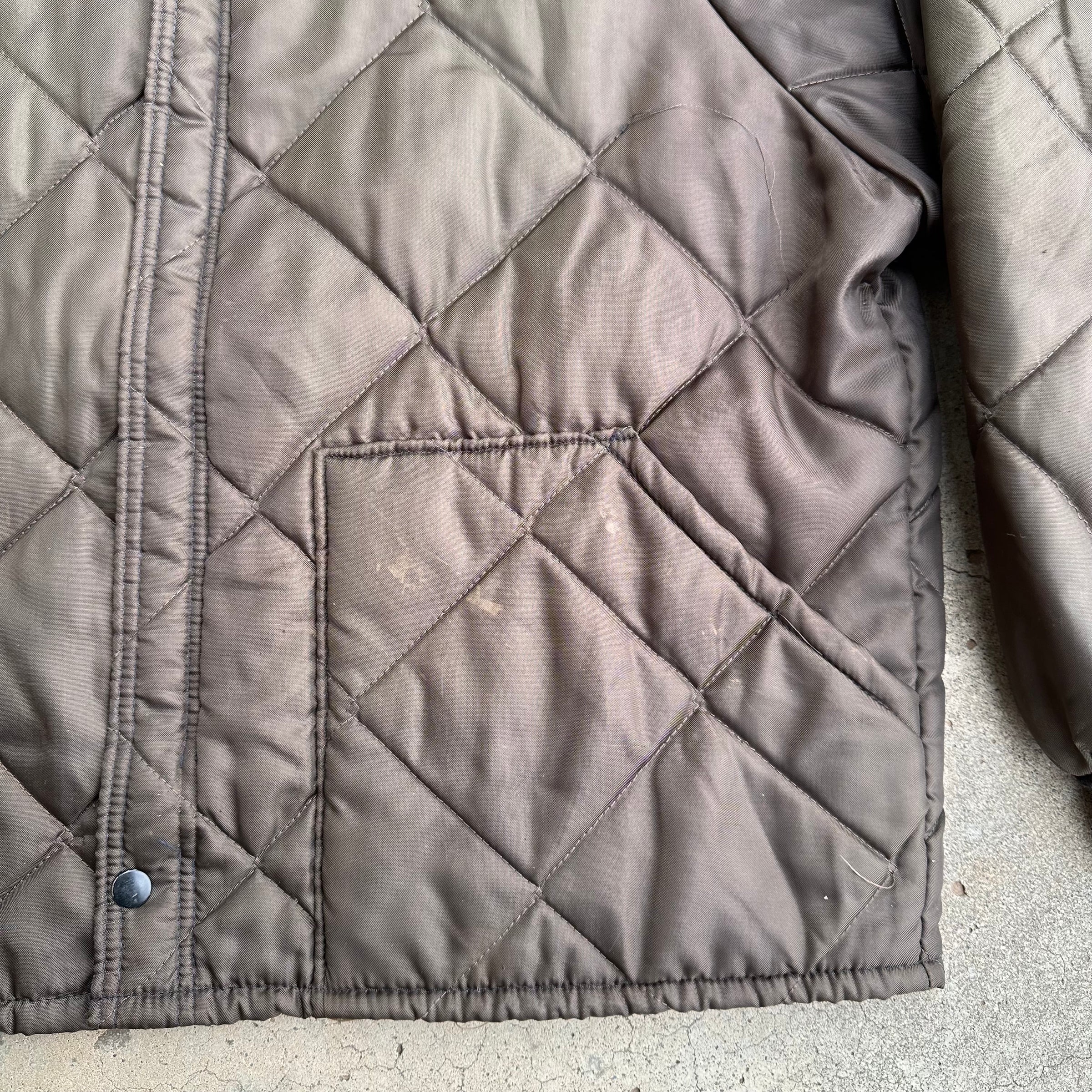 1970’s GMA Faded Brown Quilted Jacket XL