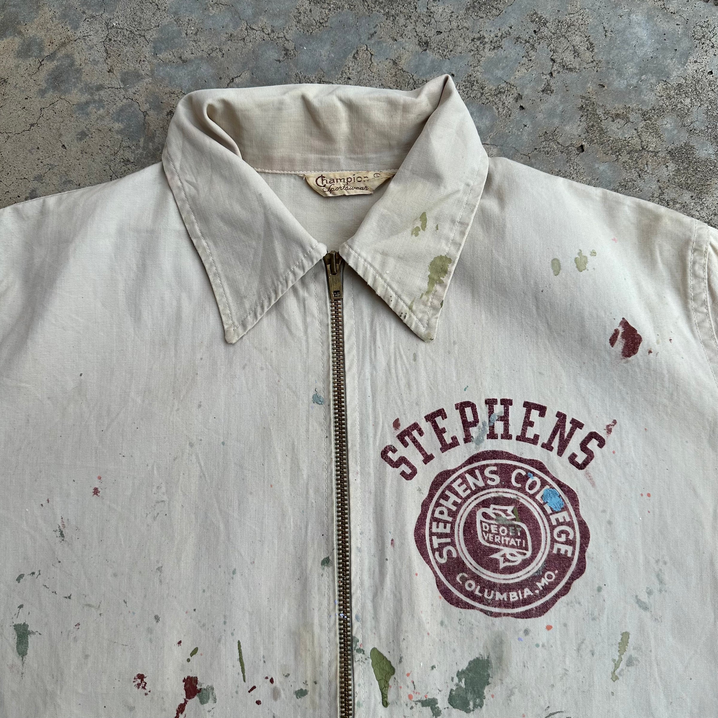 1940’s Stephen’s College Champion Sportswear Painted Jacket