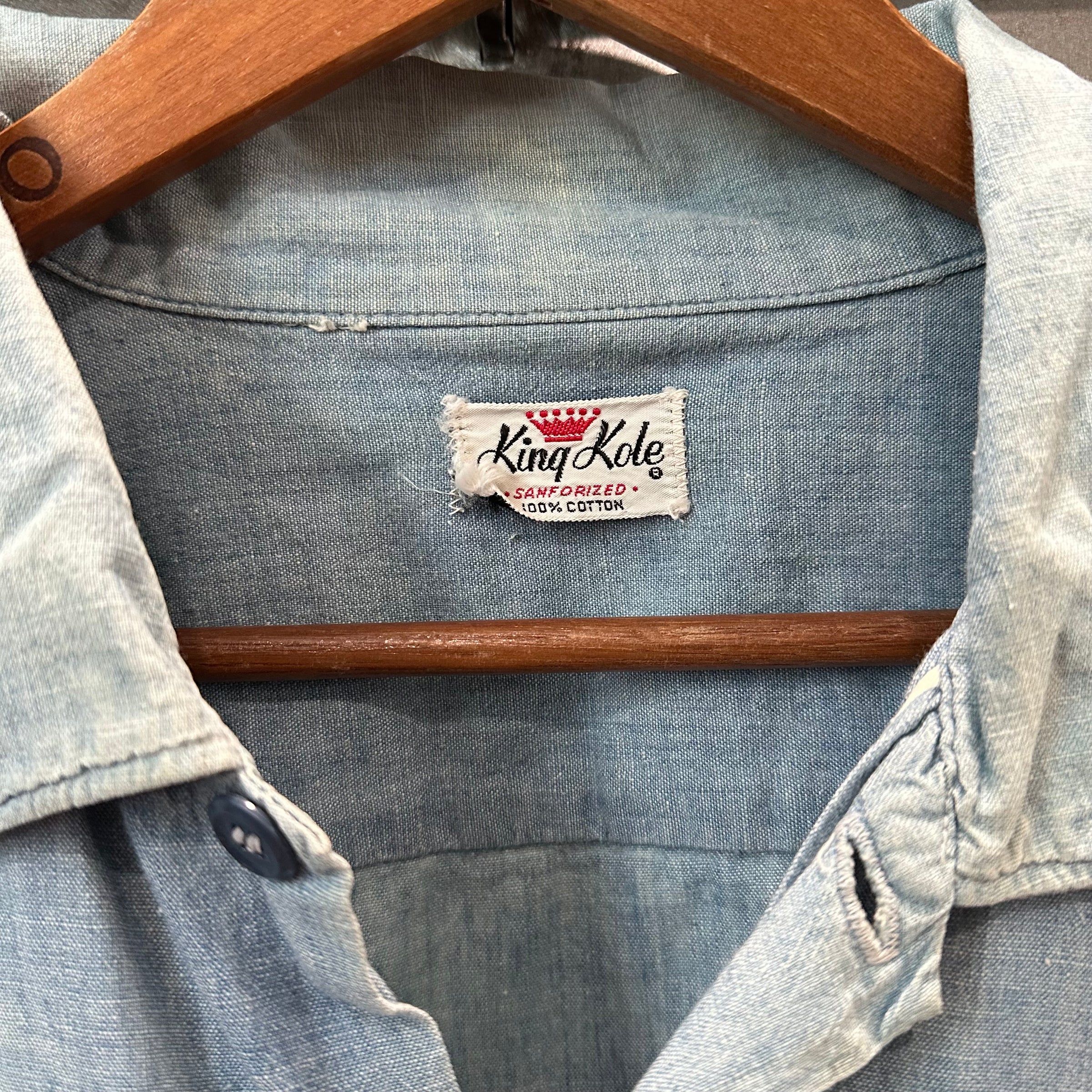 1950’s King Kole Chambray Work Shirt XL