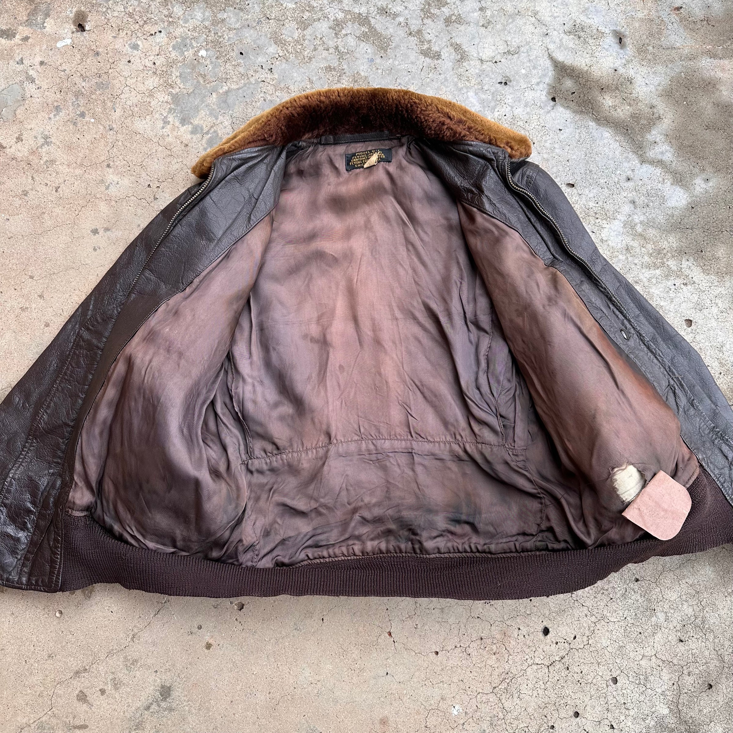 1950’s Flying Equipment Co G-1 Flight Jacket Size 38
