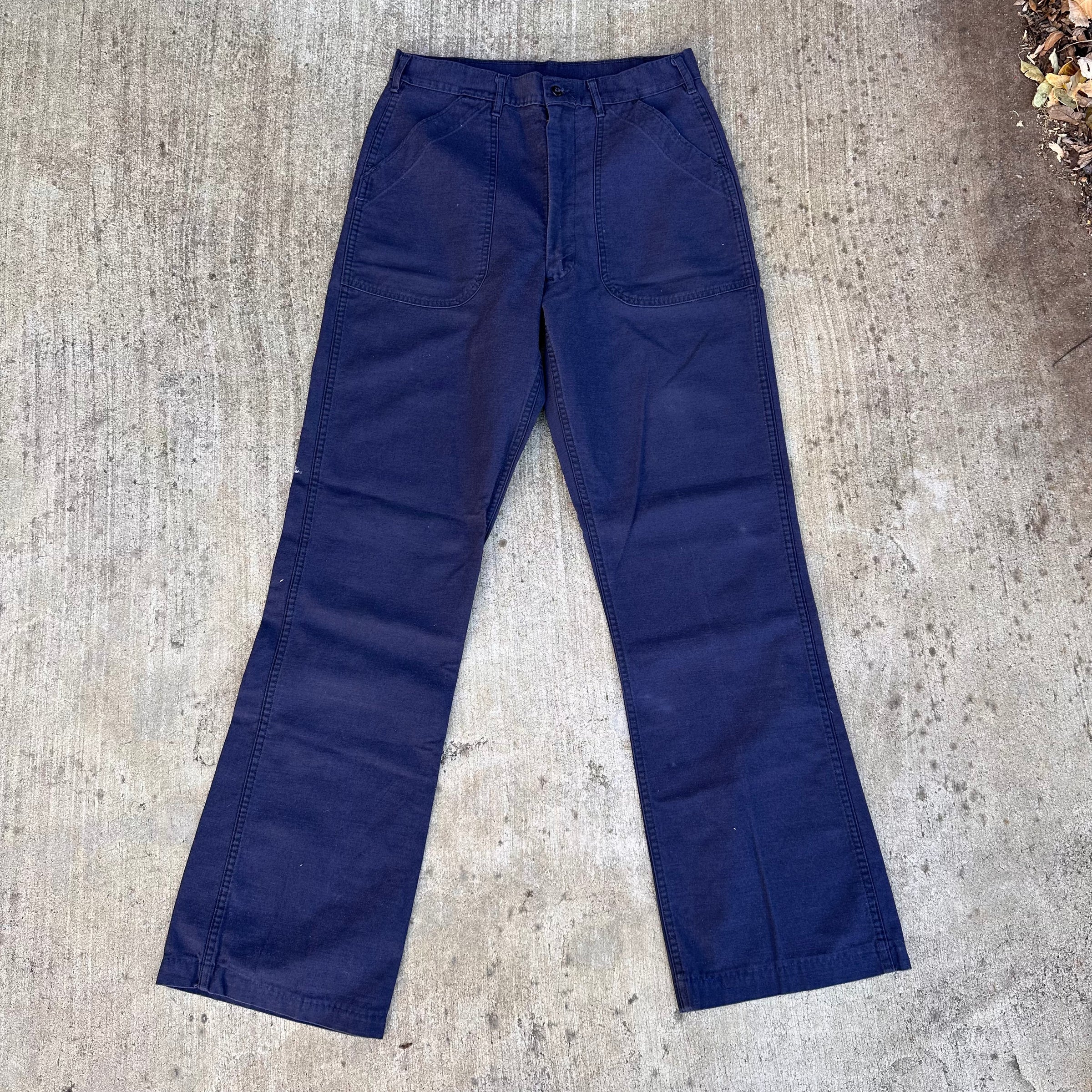 1970’s US Navy Dark Blue Utility Trousers 30” x 31”