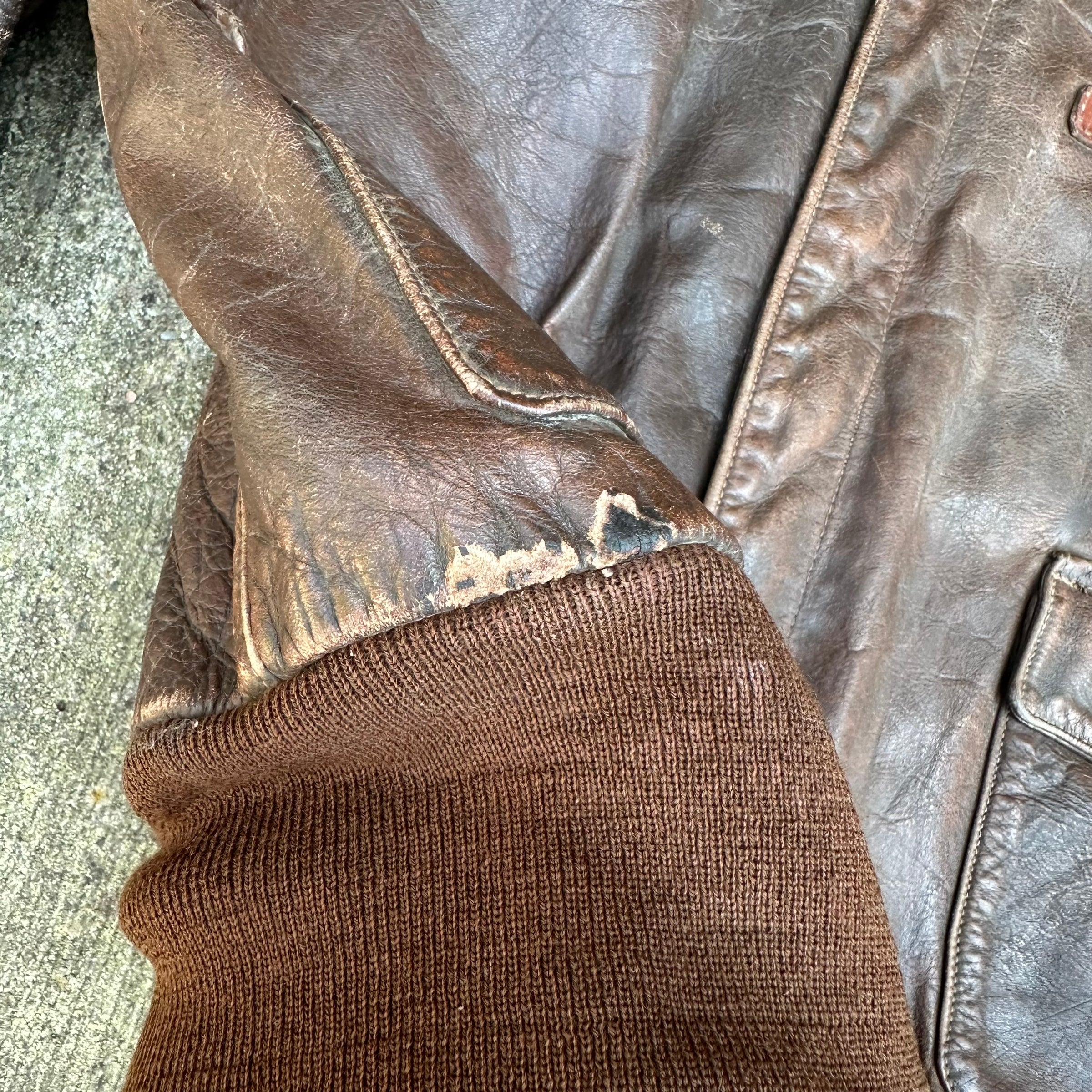 1940’s WWII Named A-2 Leather Flight Jacket