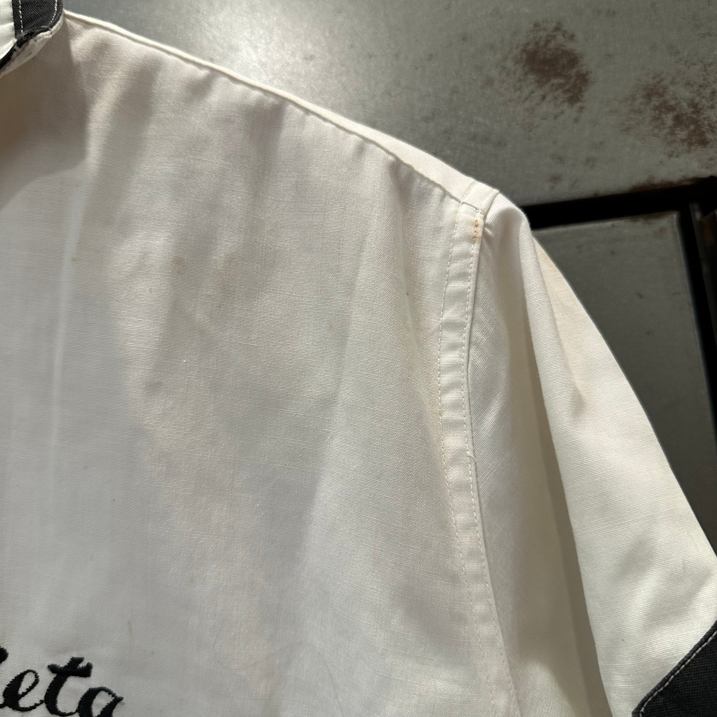 1960’s Japanese Made Cotton Military Souvenir Bowling Shirt 24” Chest