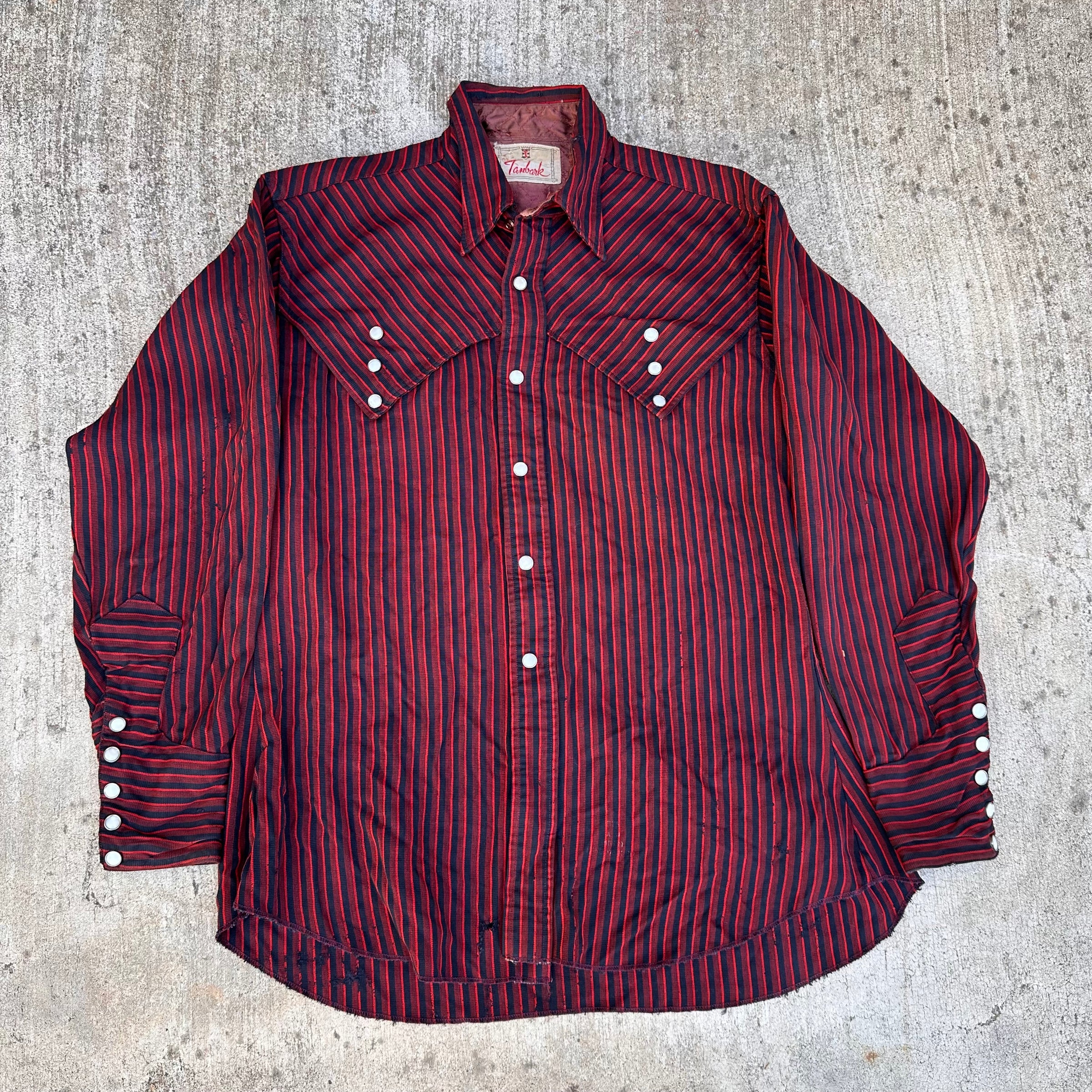 1950’s Tanbark Gabardine Western Shirt Medium